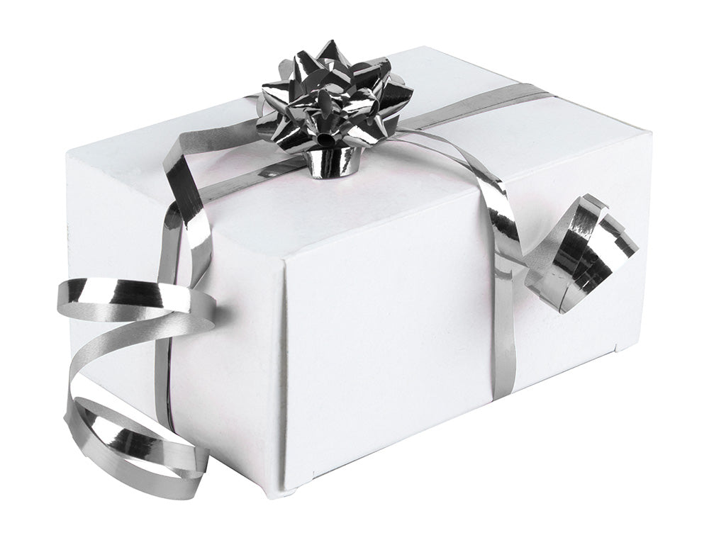Lazo liderpapel fantasia mediano color plata metalizado