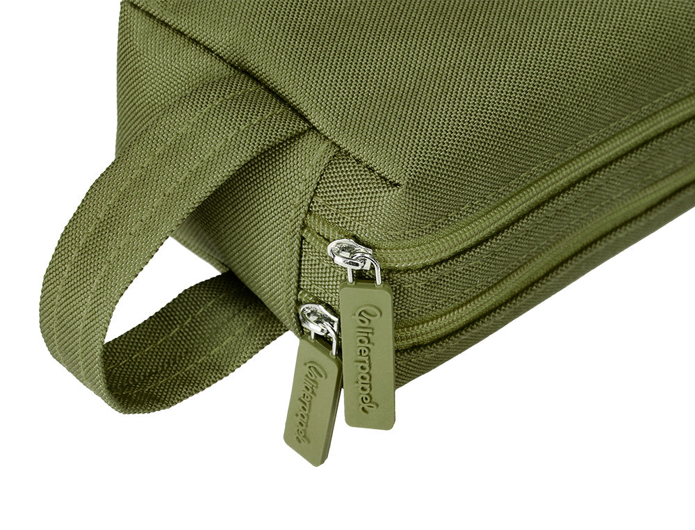 Estuche portatodo liderpapel classic rectangular con asa 2 cremalleras 210 x80mm 
